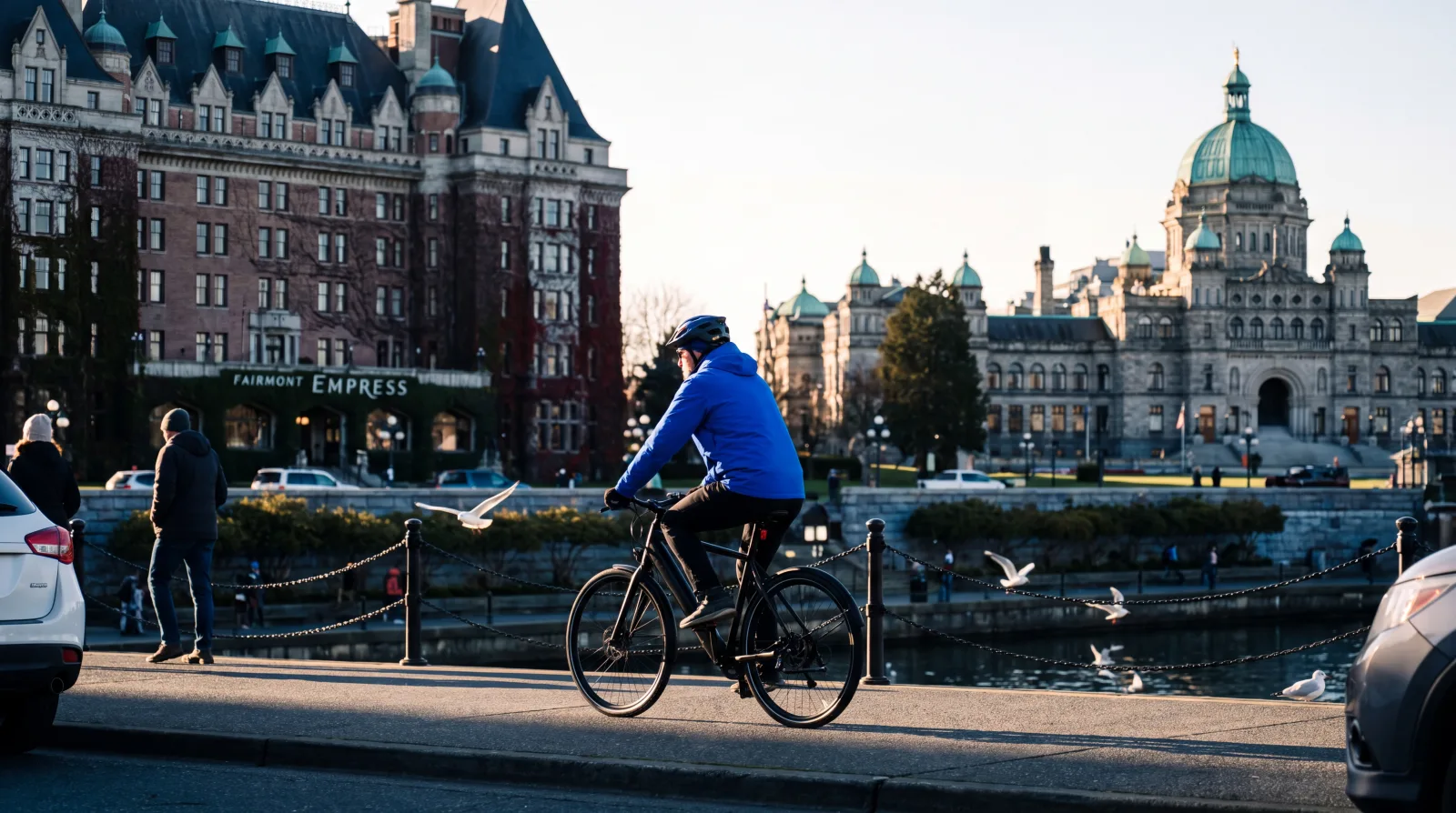 Riding in Victoria, British Columbia